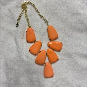 Gold and Orange Statement Necklace